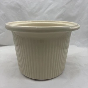 Rival Crock Pot Replacement Beige Tan Insert Server Liner 181203 Glass Ribbed - Picture 1 of 5