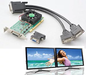 Graphic Card Matrox P650 PCI Low Profile Dual Head For 2x Displays P65-MDDAP64F - Picture 1 of 1