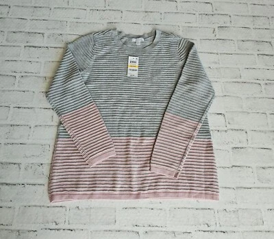 Suéter otomano Charter Club colorblock gris y rosa para mujer talla mediana-nuevo con etiquetas Foto 1 de 4