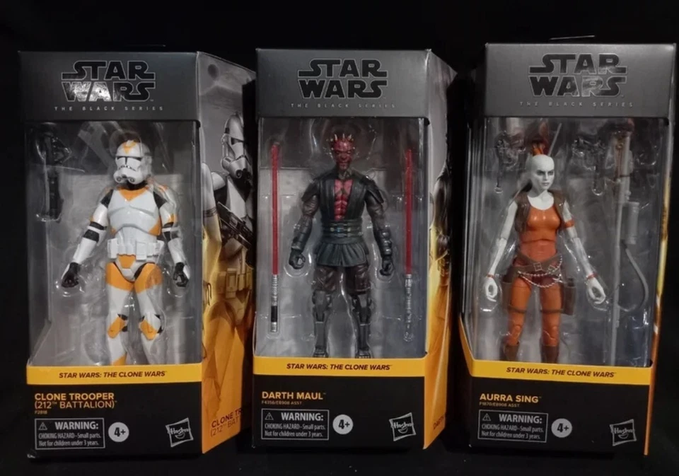 3 Figuras Star Wars Clone Trooper Battalion Darth  Maul Aurra Sing Black Series - Imagen 1 de 1