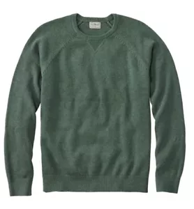 NWT-LL Bean-Men Wicked Soft Cotton Cashmere Crewneck Sweater-Sea Green-Large - Picture 1 of 9
