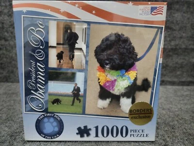 Great American Puzzle Factory 1000 Piezas Puzzle PRESIDENTE OBAMA & BO Foto 1 de 3