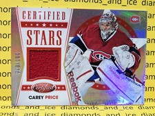 2012-13 PANINI Certified CAREY PRICE Mtls Mirror Red Jersey Certified STARs #S12