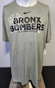 Nike Dri-Fit Men's Size Large New York Yankees Bronx Bombers MLB T-Shirt Gray - Picture 1 of 12