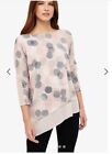Phase Eight Ediline Etched Spot Print Top UK12 Asymmetric Tunic Top