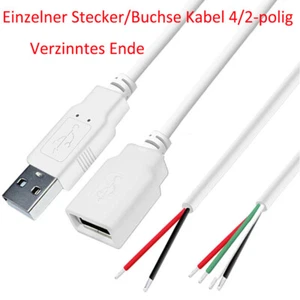Pojedyncza wtyczka USB / gniazdo kabel 4 / 2-pinowy USB mały wentylator kabel zasilający kabel ładujący - Zdjęcie 1 z 11