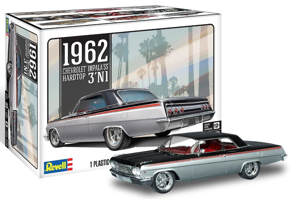 1962 Chevy Impala SS Hardtop (3 in 1) 1:25 Plastic Model Kit MONOGRAM - Immagine 1 di 1