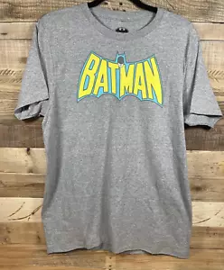 DC Comic Batman T-Shirt Herren (M) Grau Logo Superheld Kurzarm Medium Tee Oberteil - Bild 1 von 5