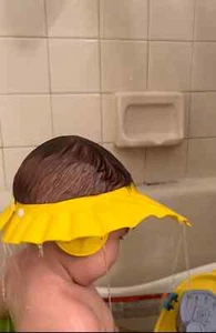 New Adjustable Kids Baby Shampoo Bath Bathing Shower Cap Hat Wash Hair Shield - Picture 1 of 4