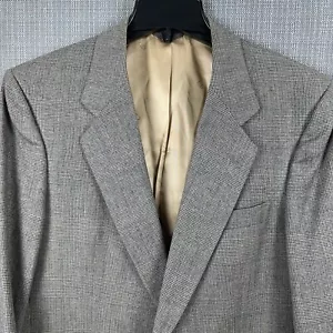 Christian Dior Monsieur Blazer Jacket Men's Size 40L Gray Wool Plaid 2 Button - Picture 1 of 23