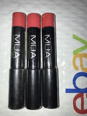 Lote de 3 tubos MUA Makeup Academy color de labios lápiz 355 ROSA sellado Foto 1 de 2