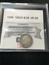 1882H Coin Mart Graded Canadian,  ¢5 Cent, **VF-20**