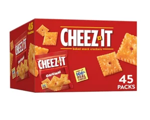 Cheez-It Baked Snack Cheese Crackers, Original 1.5 oz., 45 pk. - FREE SHIPPING - Picture 1 of 6
