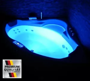 Whirlpool Badewanne Eckwanne mit 13 Massage Düsen LED Touch Display Luxus Wanne - Bild 1 von 25