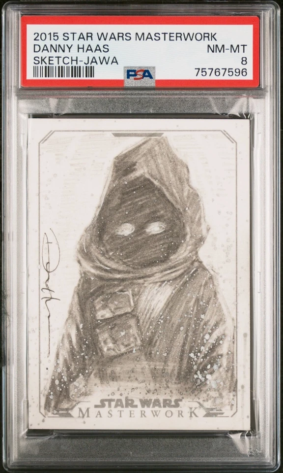 Jawa - 2015 Star Wars Masterwork Sketch Card by Danny Haas   PSA 8 - Image 1 of 2