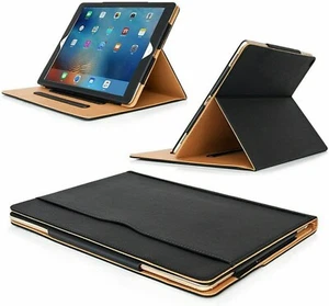 Black TAN Leather Case for Apple iPad Pro 12.9 Inch 1 2 5 6th Generation 2015 22 - Picture 1 of 10