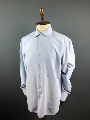 Barba Shirt Cotton Blue Men Size 44 - Image 1 of 4
