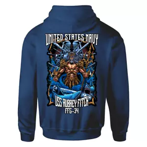 USS Aubrey Fitch Hoodie - King Neptune - Shellback Hoodie - FFG-34 - USN Hoodie - Picture 1 of 2