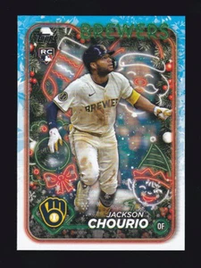 2024 Topps Holiday #H119 JACKSON CHOURIO RC Milwaukee Brewers ROOKIE CARD - Picture 1 of 2