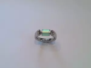 Tipit S Ring, Edelstahl mit Emaille-Rolle, Gr. 51, Ehinger Schwarz statt 140,-€ - Bild 1 von 3