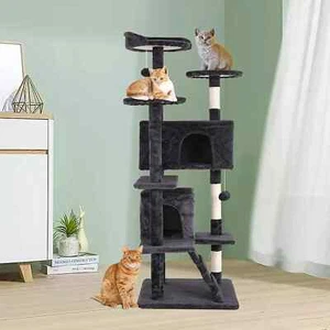 54In Cat Tree Tower with Cat Scratching Posts Stand House Cat Condo - Picture 1 of 7