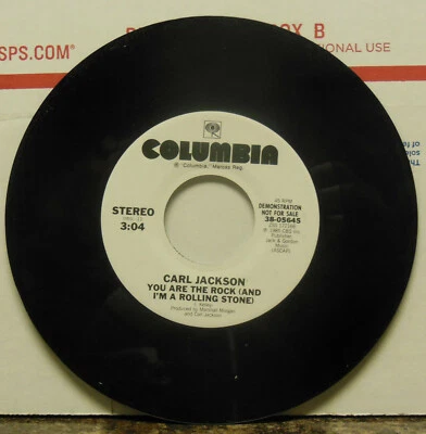 PROMO COPY! Carl Jackson: You are The Rock (& Im a Rolling Stone), 45 RPM, NM - Image 1 of 2