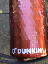 Dunkin 24oz Tumbler Cup Travel Mug Insulated Hammered Stainless Steel Orange 