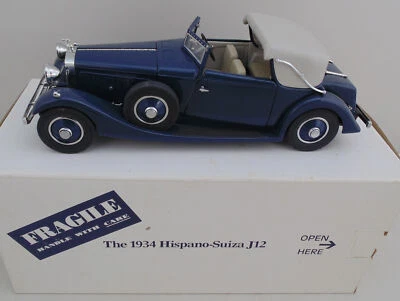 Danbury Mint 1934 Hispano-Suiza J12 Blue Diecast Car 1/24 Scale w/Box - Image 1 of 4