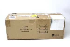 3 Wallniture Bali White Floating Shelves for Wall, CD DVD Storage Shelves - Picture 1 of 9
