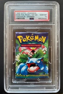 PSA 10 1ST EDITION Base Set Foil Pack SPANISH Venusaur Art Pokemon 1999 - Picture 1 of 2