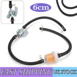 Car 6mm Inline Fuel Tank Tap Filter Pipe With Petcock Switch Shut Off Valve UK - Picture 1 of 8