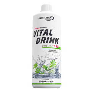Best Body Low Carb Vital Drink Mineral Drink Konzentrat Sirup 1L Waldmeister