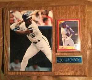 BO JACKSON 1990 Score Card 280 Royals Baseball Card Wood Frame Photo Wood Framed - Picture 1 of 14