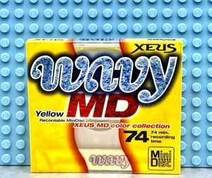 MD XEUS WAVY MD 74 YELLOW BLANK MINI DISC (1) (SEALED) - Picture 1 of 3
