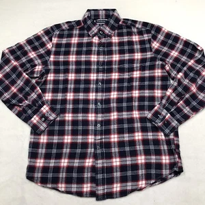CLUB ROOM Flannel Shirt Men S Red Blue Check Plaid Grunge Outdoor Gorpcore - Picture 1 of 15