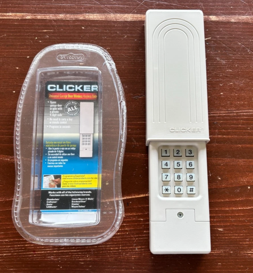 Clicker Universal Inalámbrico Entrada Sin Llave Blanco Código 4 Dígitos Puerta o Puerta de Garaje Foto 1 de 1