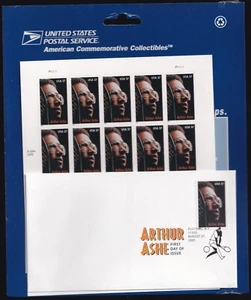 Scott #3936 Arthur Ashe (Black Heritage) Sheet of 20 Stamps w/FDC- Sealed - Picture 1 of 3
