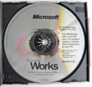 Microsoft Works 4.5a in Kunststoffhülle mit Code - Bild 1 von 4