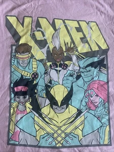 T-shirt grafica rosa gruppo serie animata Marvel X-Men anni 90 nuova senza etichette taglia M - Foto 1 di 5