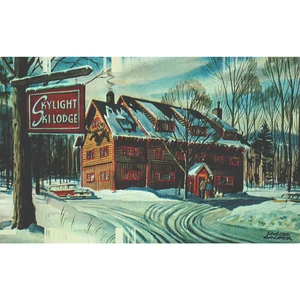 Postcard Vermont Manchester Center Skylight Lodge Chrome Era - Picture 1 of 4