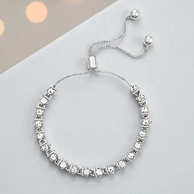 Pulsera Montana Plateros Cristal Bolo Circonita Cúbica - Minorista $70 - ¡NUEVA! Foto 1 de 4