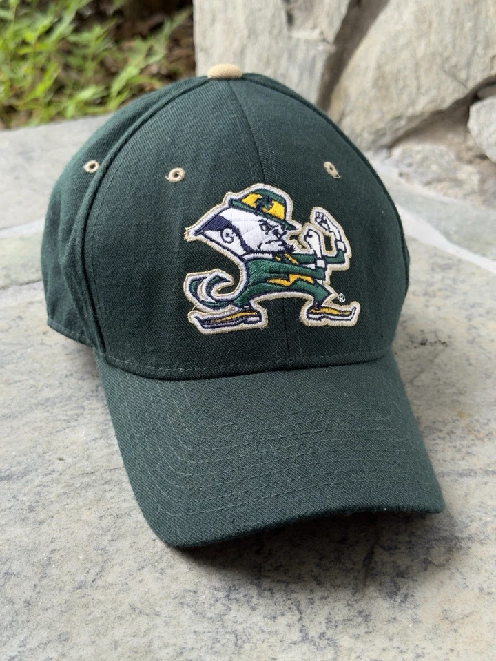 Notre Dame Fighting Irish - NCAA - Zephyr Fitted Hat Size 7 1/2 - Green EUC - Image 1 of 4