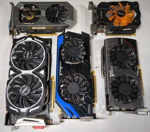 Lot of 5 MSI & ZOTAC GPUs - Non-Working, For Parts Only - Picture 1 of 10