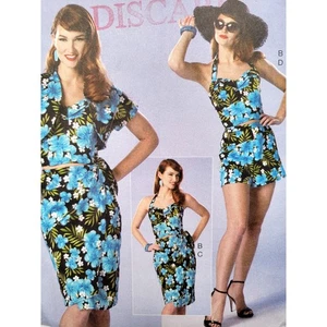 Butterick B6354 Sarong Skirt Bolero Bustier Shorts Gertie Sewing Pattern Sz 6-14 - Picture 1 of 9
