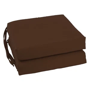 Cojín para silla de sarga con agujas ardientes 16 x 16 chocolate 2 unidades - Imagen 1 de 3