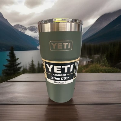 Yeti 20oz Stackable Camp Green /Firefly Yellow With Magslider Lid - Image 1 of 3