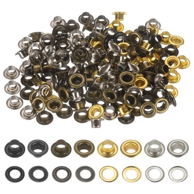 400Pcs супер крошечные люверсы набор металлические люверсы 4 мм / 1/6» люверсы 4 цвета - Изображение 1 из 4