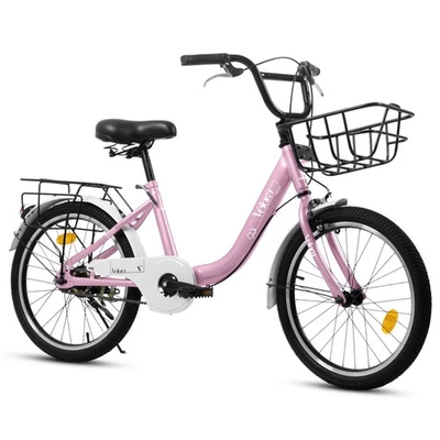 20 Inch Kids Bike, Single-Speed Children's Bicycle with Coaster Brake, Pink - Image 1 of 4