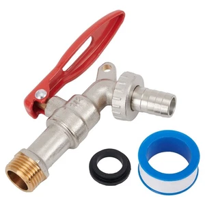 Efficient Water Control 12 + 34 Garden Tap Ball Valve with Lockable Design - Picture 1 of 12