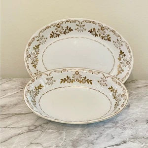 VTG Harmony House Classique Gold Platter & Serving Bowl Set | 1950s China - Picture 1 of 7